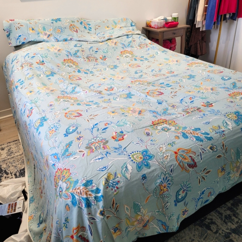 QE Home bamboo king duvet and shams